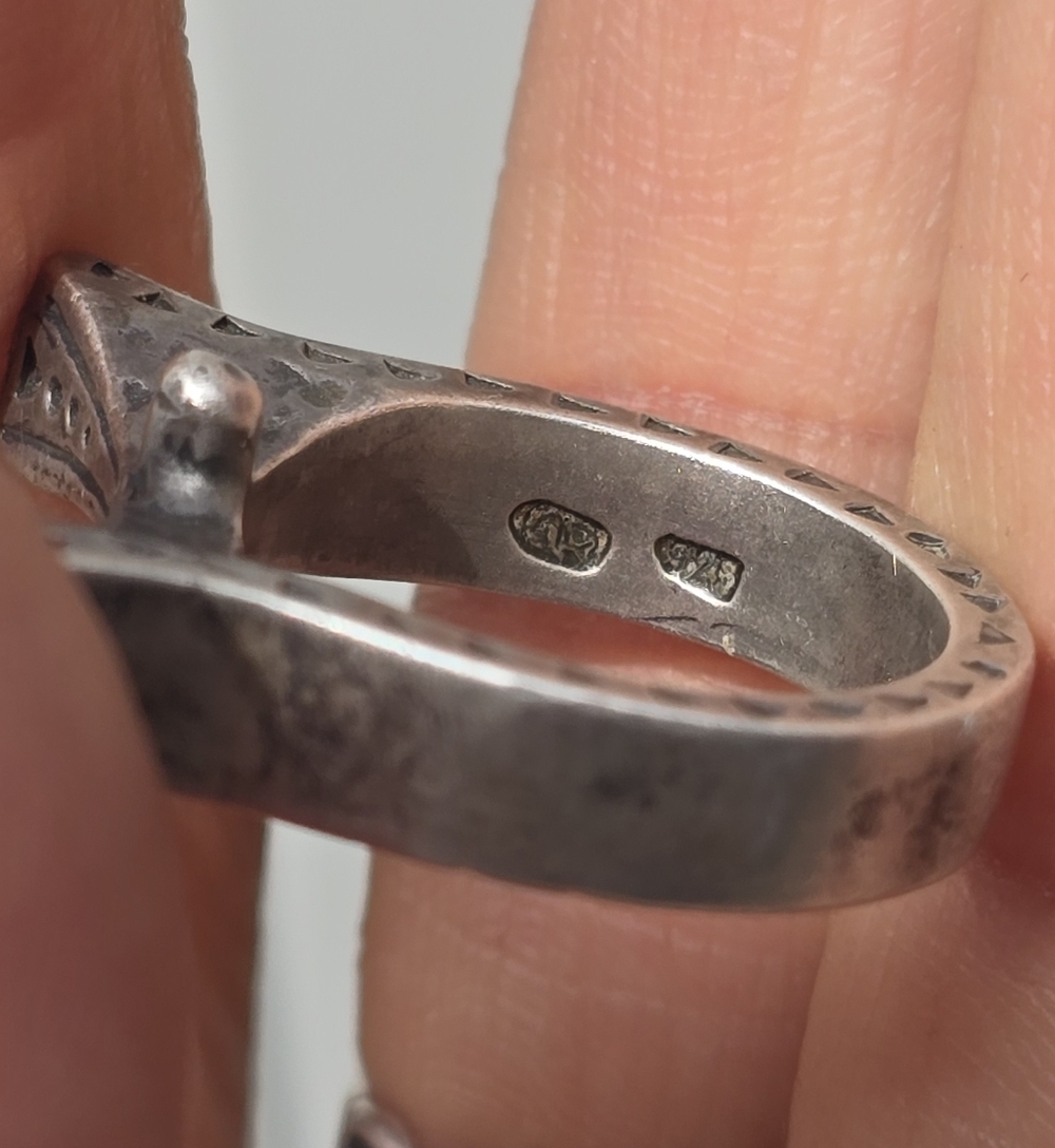 Heavy Solid 925 Sterling Silver Viking Medieval R… - image 5